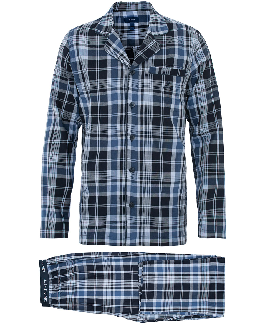Herren | Schlafanzüge & Bademäntel | GANT | Check Pyjama Set Vintage Blue