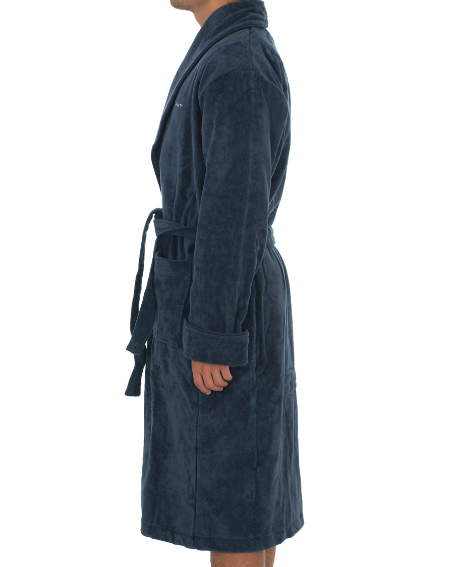 Herren | Schlafanzüge & Bademäntel | GANT | Premium Velour Robe Evening Blue