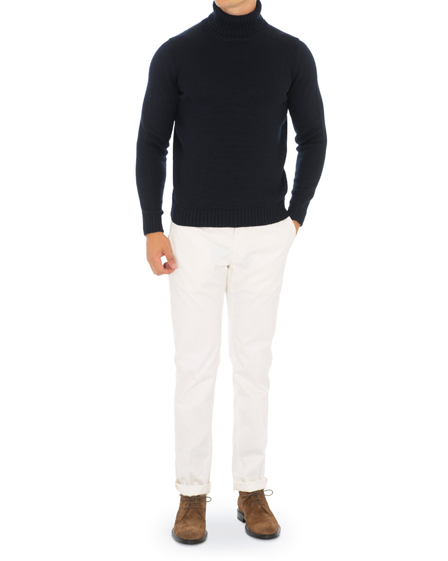 Herren | Pullover | Zanone | Virgin Merino Wool Rollneck Navy