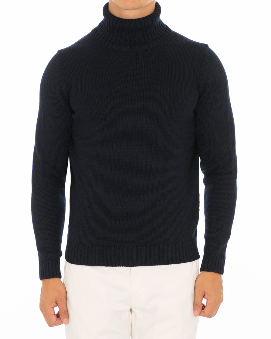 Herren | Pullover | Zanone | Virgin Merino Wool Rollneck Navy