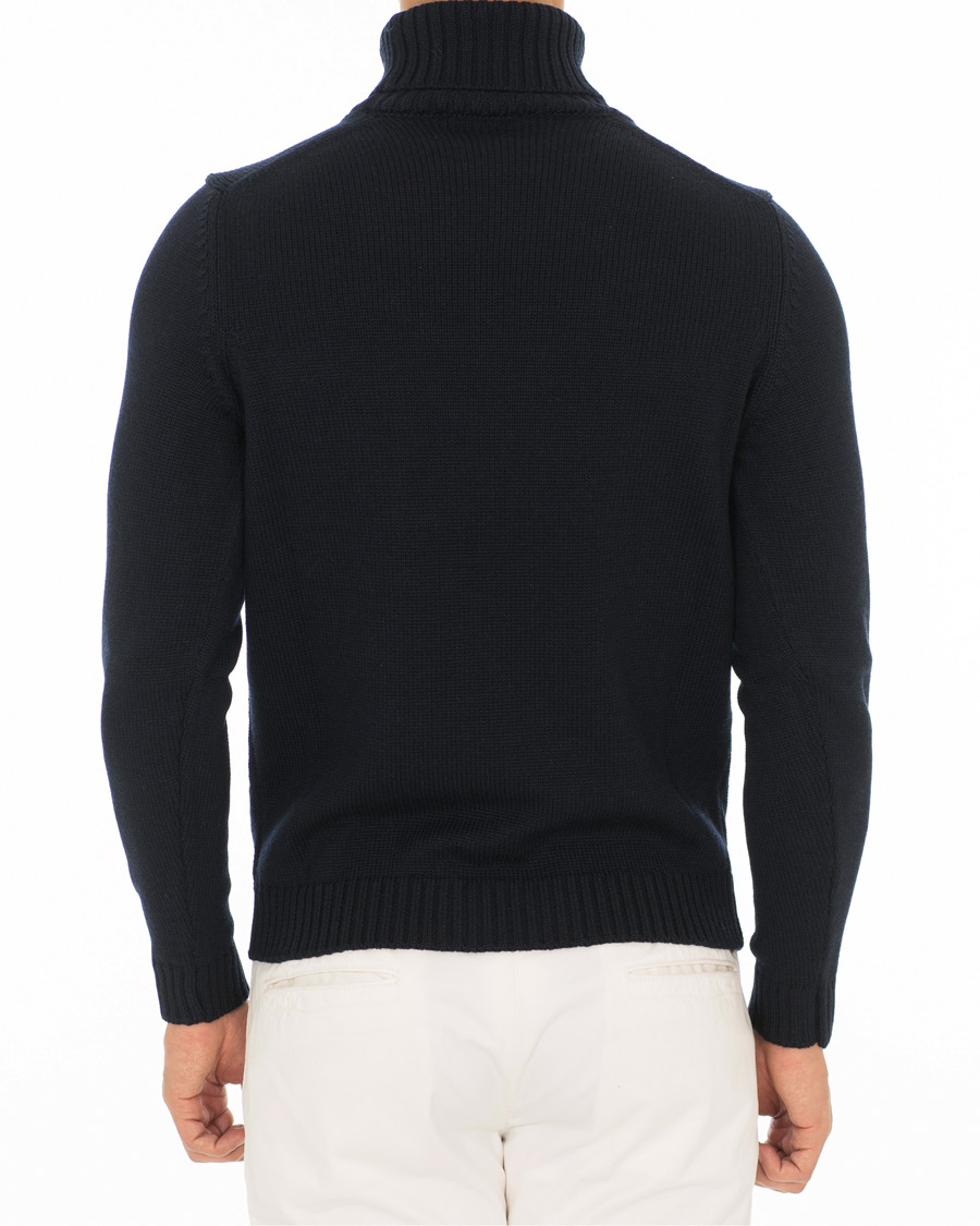 Herren | Pullover | Zanone | Virgin Merino Wool Rollneck Navy