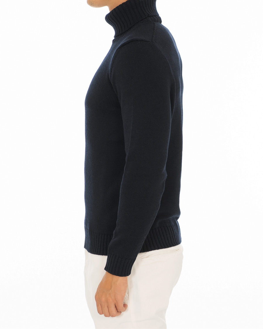 Herren | Pullover | Zanone | Virgin Merino Wool Rollneck Navy
