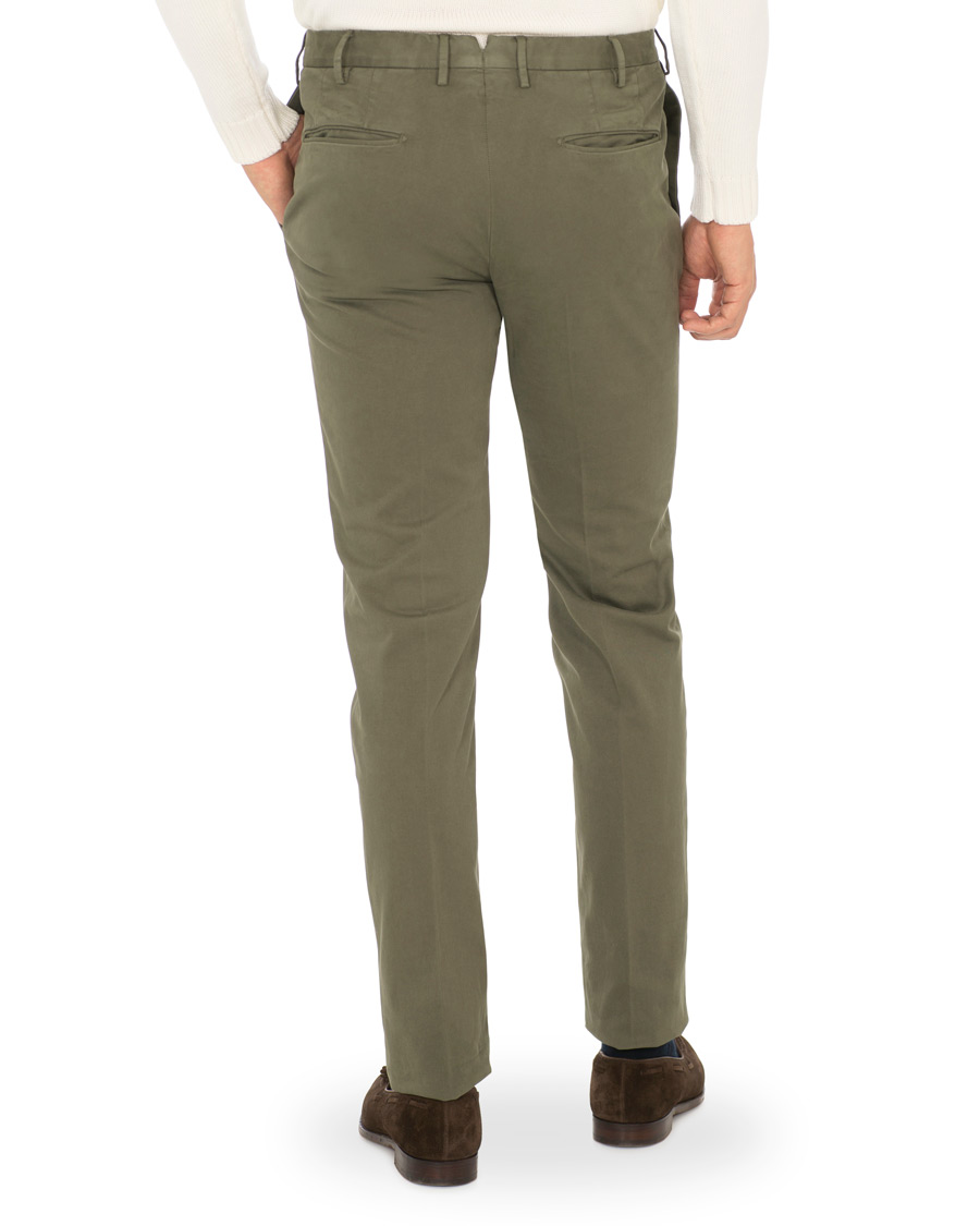 Herren | Hosen | Incotex | Slim Fit Comfort Chino Forest Green