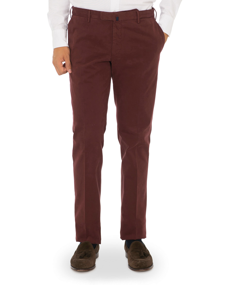 Herren | Hosen | Incotex | Slim Fit Comfort Chino Burgundy