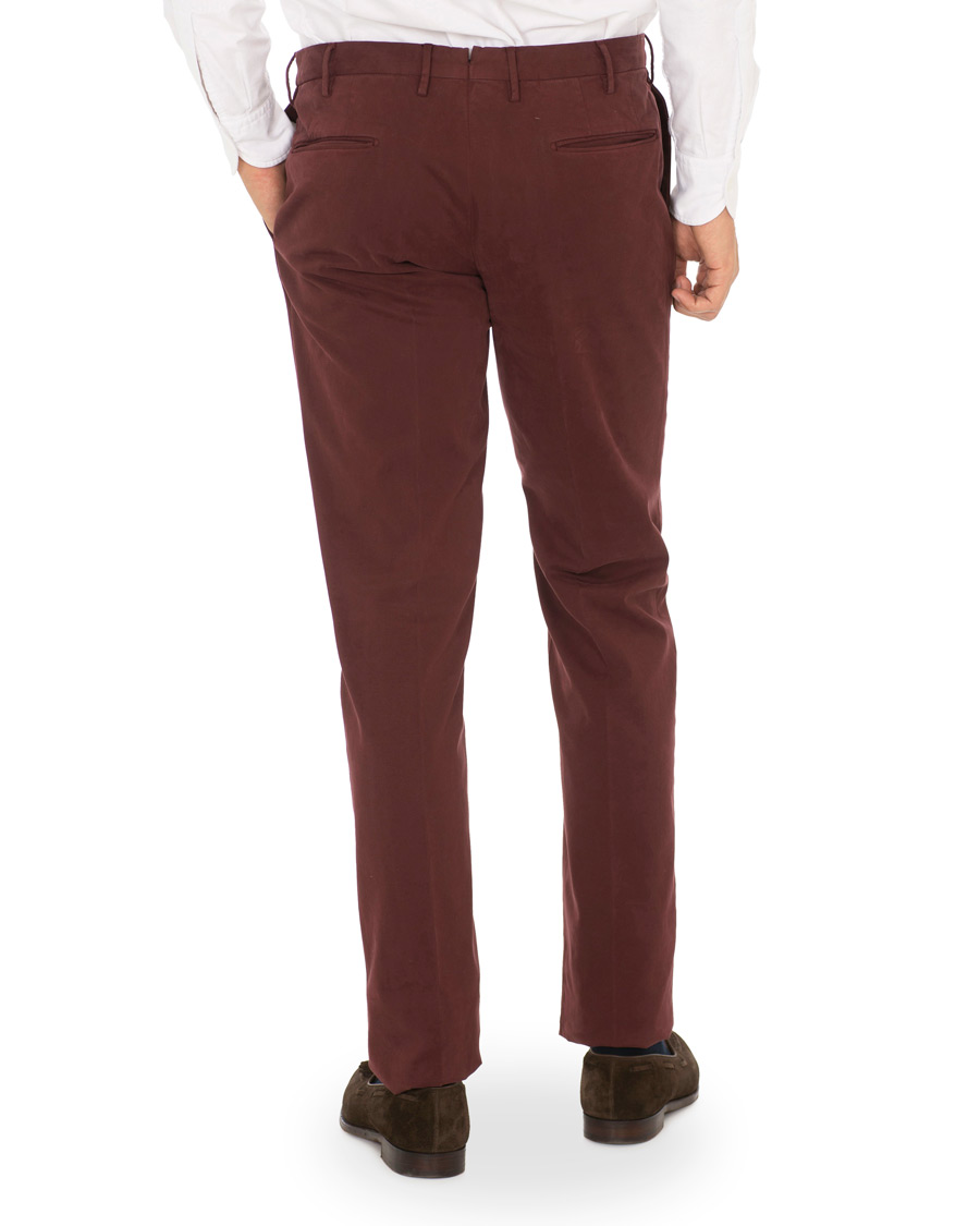 Herren | Hosen | Incotex | Slim Fit Comfort Chino Burgundy