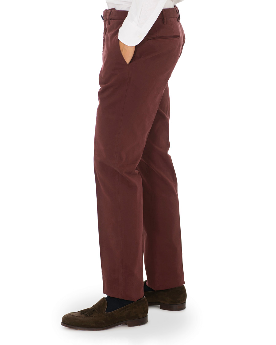 Herren | Hosen | Incotex | Slim Fit Comfort Chino Burgundy