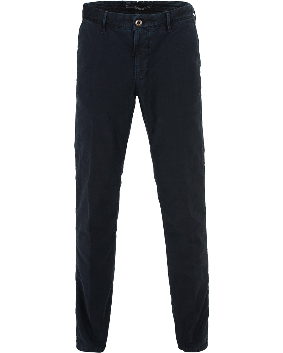 Herren | Hosen | Incotex | Regular Fit Garment Dyed Washed Slacks Navy