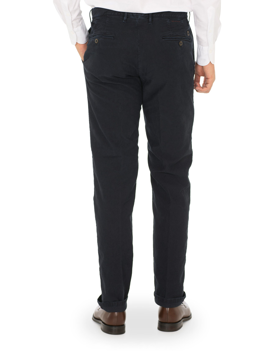 Herren | Hosen | Incotex | Regular Fit Garment Dyed Washed Slacks Navy