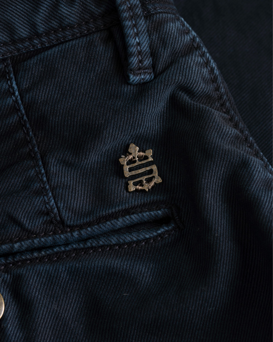 Herren | Hosen | Incotex | Regular Fit Garment Dyed Washed Slacks Navy