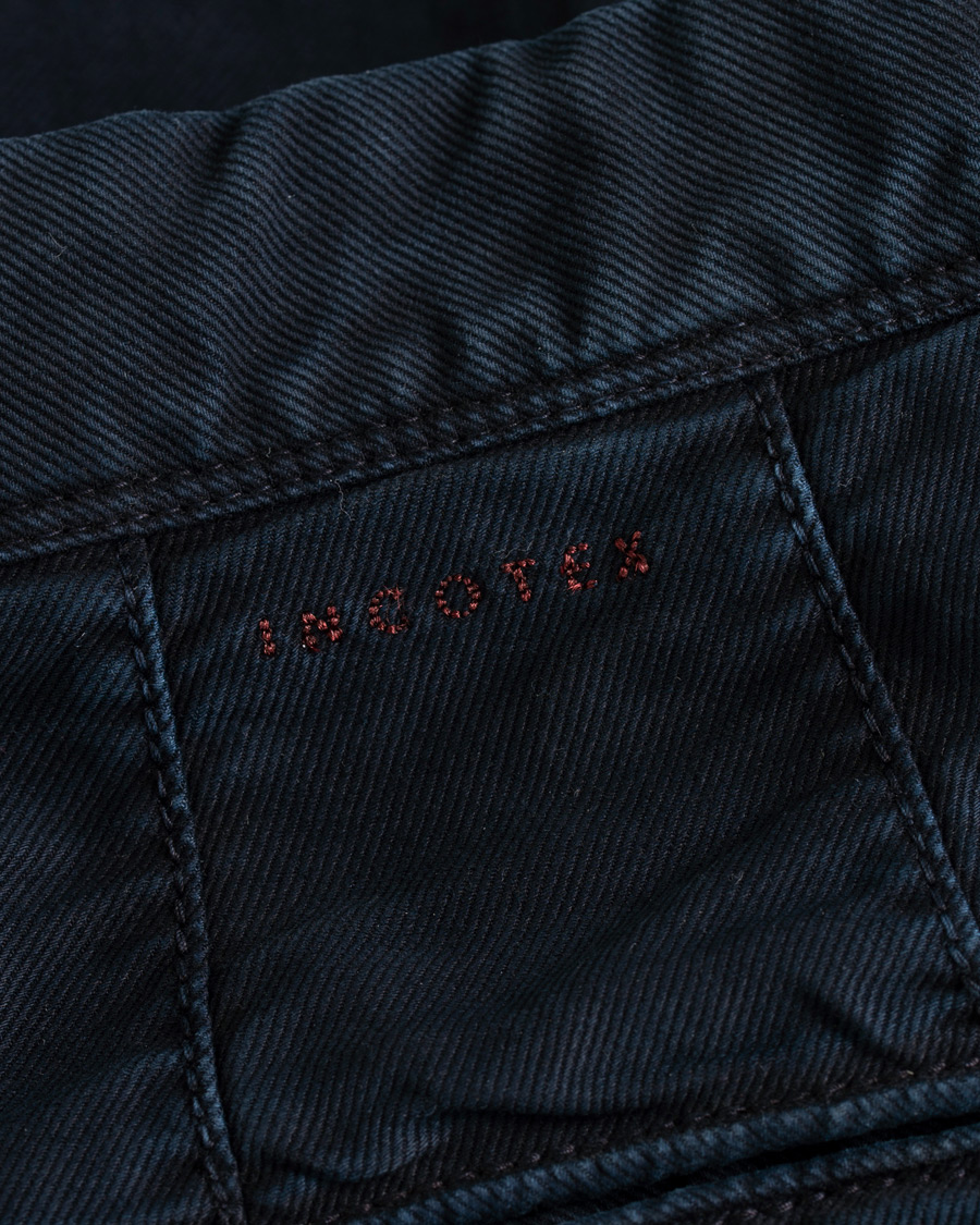 Herren | Hosen | Incotex | Regular Fit Garment Dyed Washed Slacks Navy
