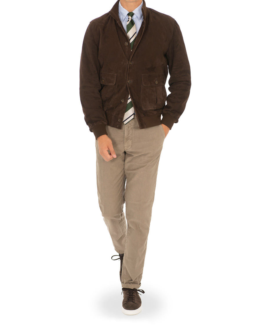 Herren | Hosen | Incotex | Regular Fit Garment Dyed Washed Slacks Sand