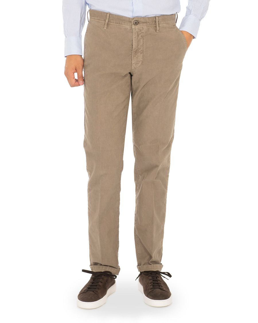 Herren | Hosen | Incotex | Regular Fit Garment Dyed Washed Slacks Sand