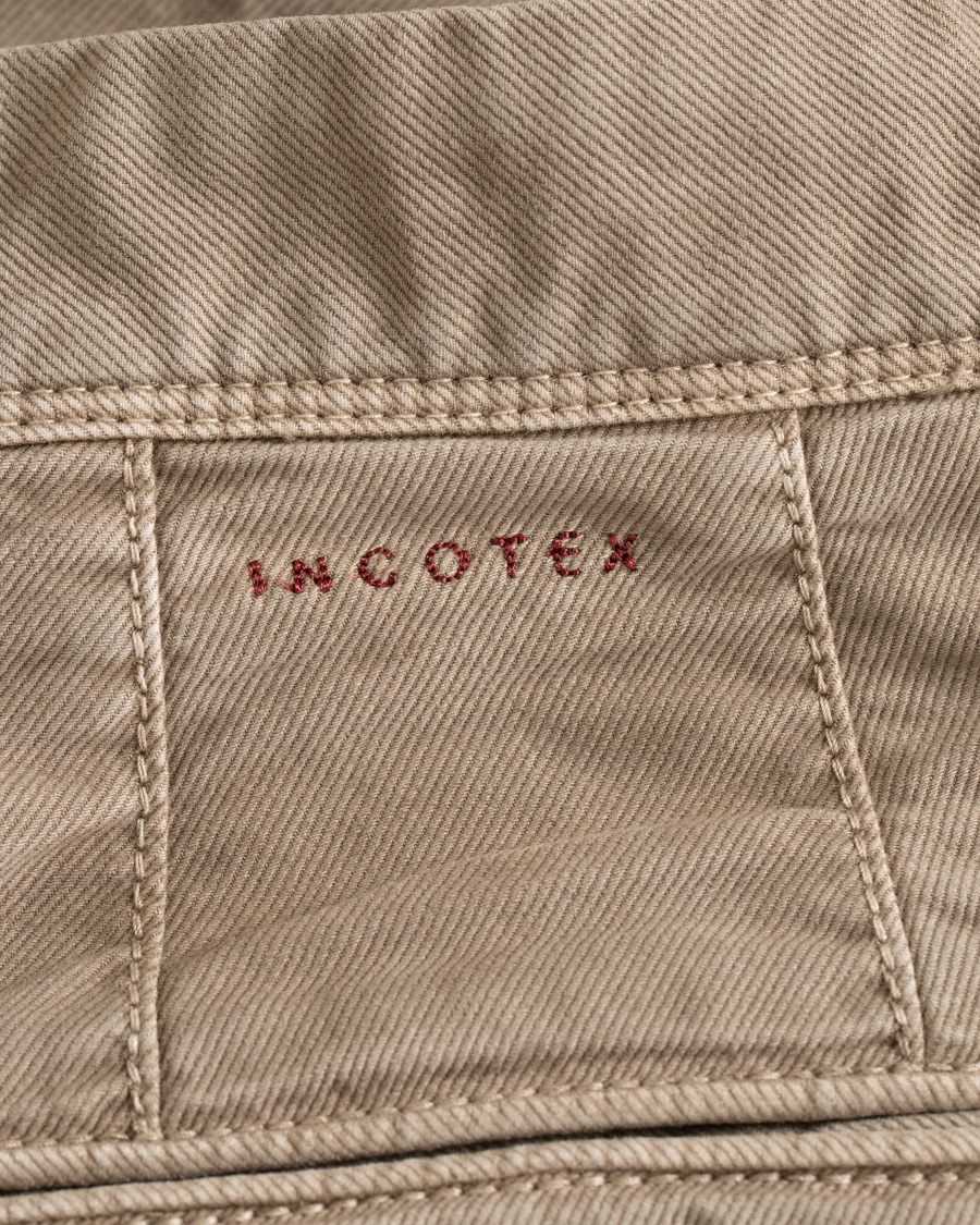 Herren | Hosen | Incotex | Regular Fit Garment Dyed Washed Slacks Sand