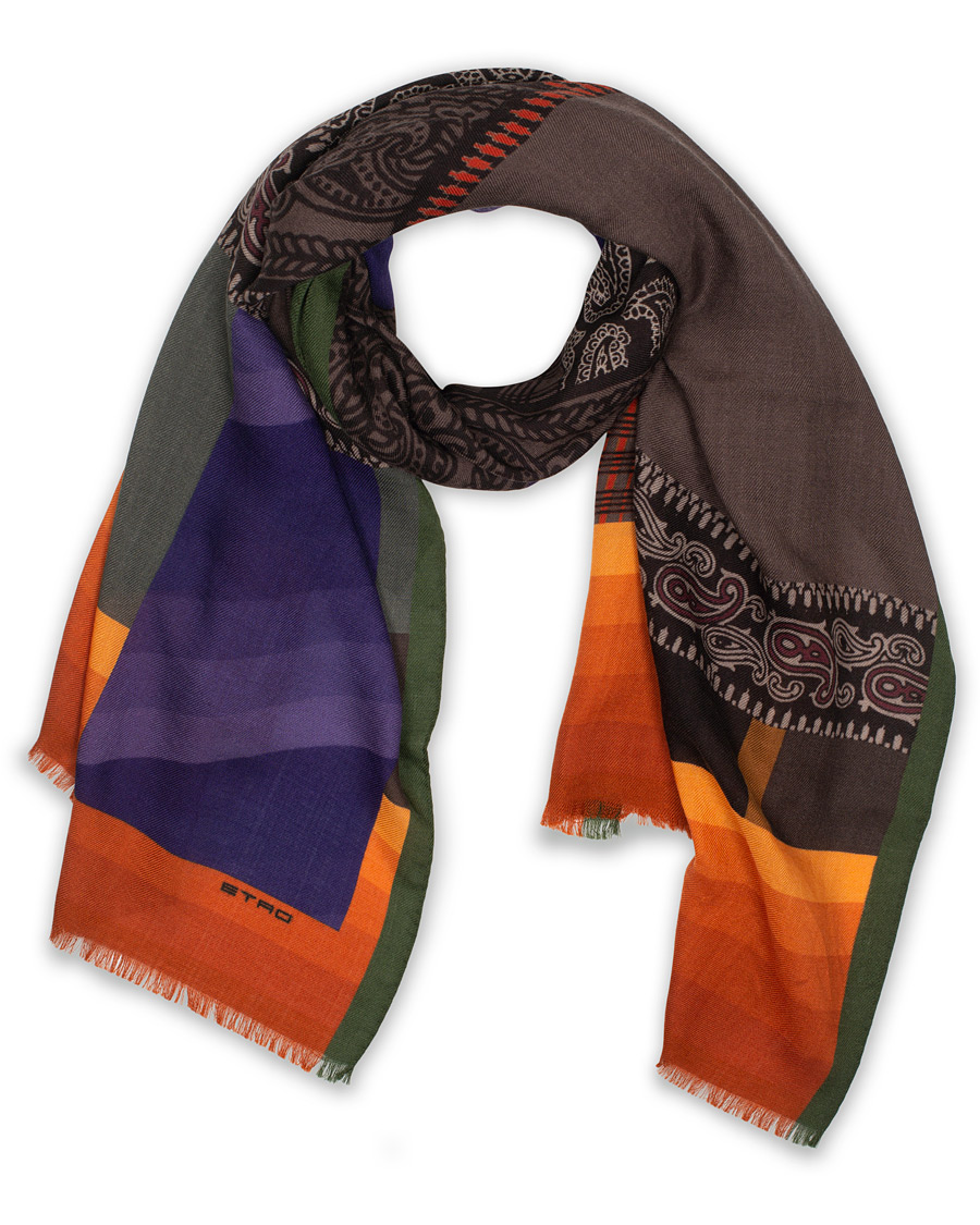 Herren | Etro Wool/Silk Scarf Orange | Etro | Wool/Silk Scarf Orange