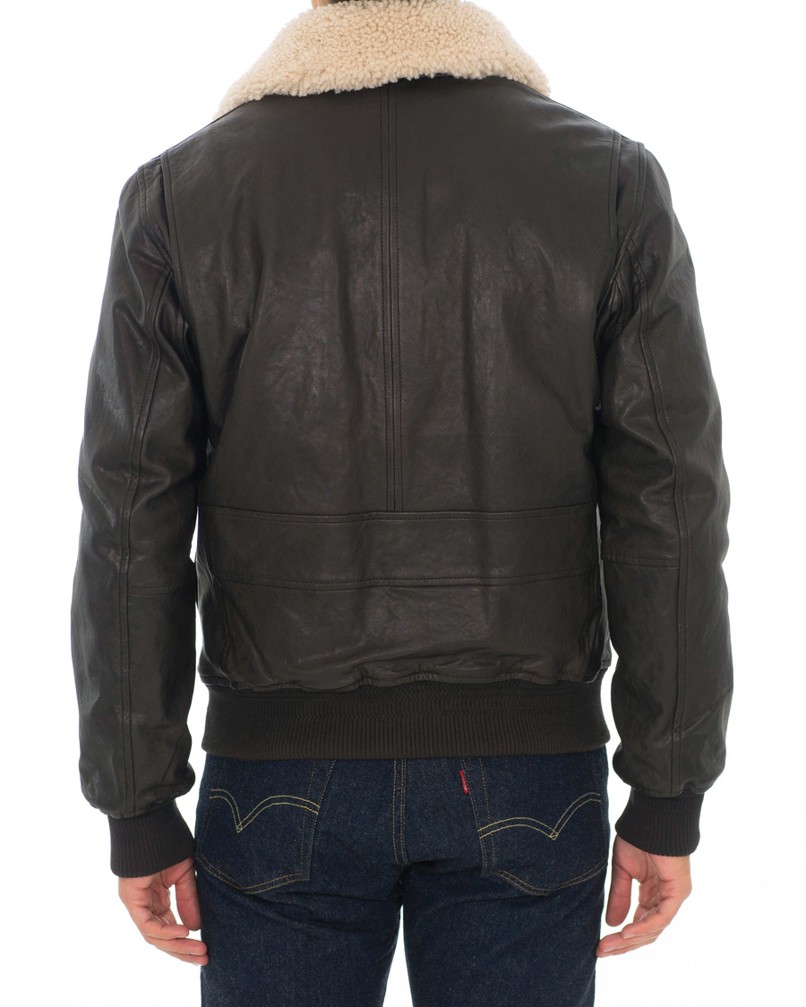 Herren | Jacken | Brooks Brothers | Aviator Shearling Bomber Jacket Vintage Brown