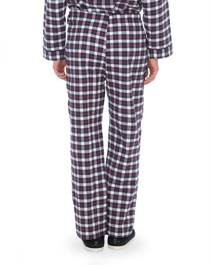 Herren | Schlafanzüge & Bademäntel | Brooks Brothers | Classic Tartan Flannel Pyjamas Navy/Red