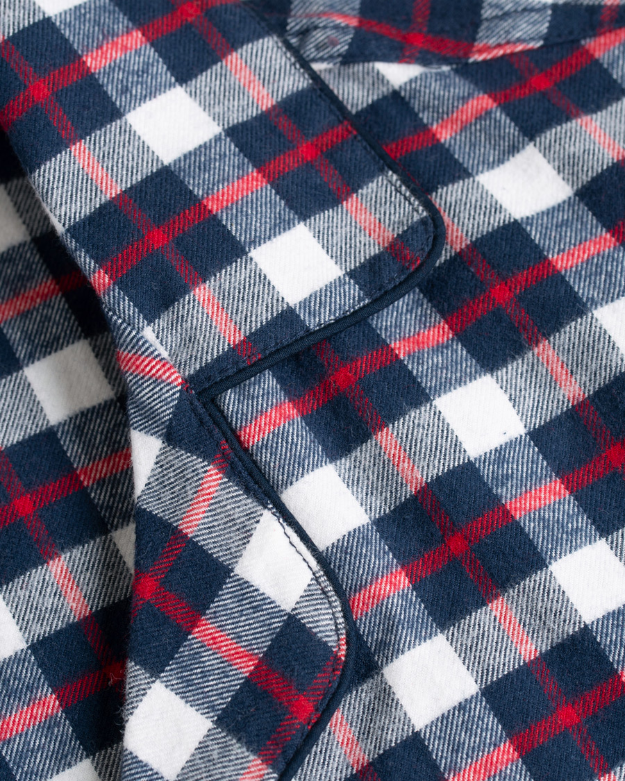Herren | Schlafanzüge & Bademäntel | Brooks Brothers | Classic Tartan Flannel Pyjamas Navy/Red