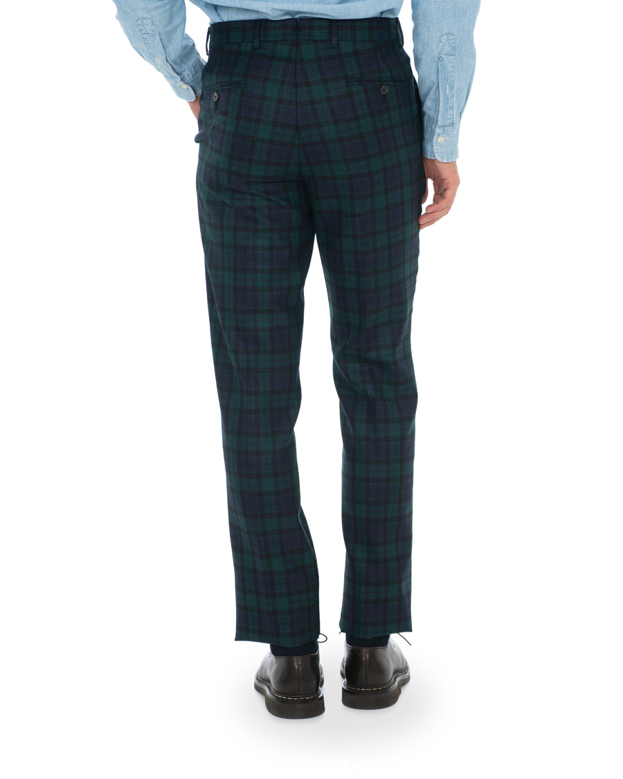 Herren | Hosen | Brooks Brothers | Blackwatch Tartan Trousers Blue/Green