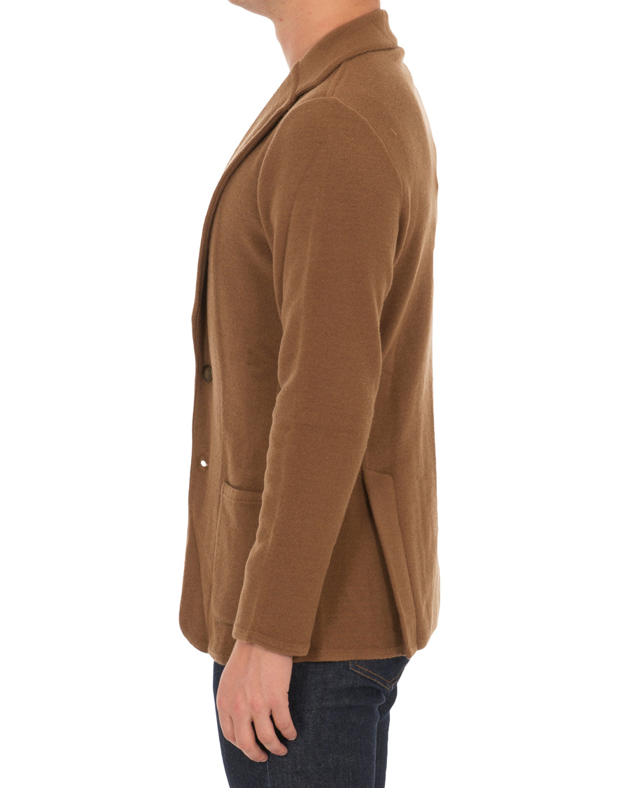 Herren | Sakkos | Lardini | Knitted Wool Blazer Brown