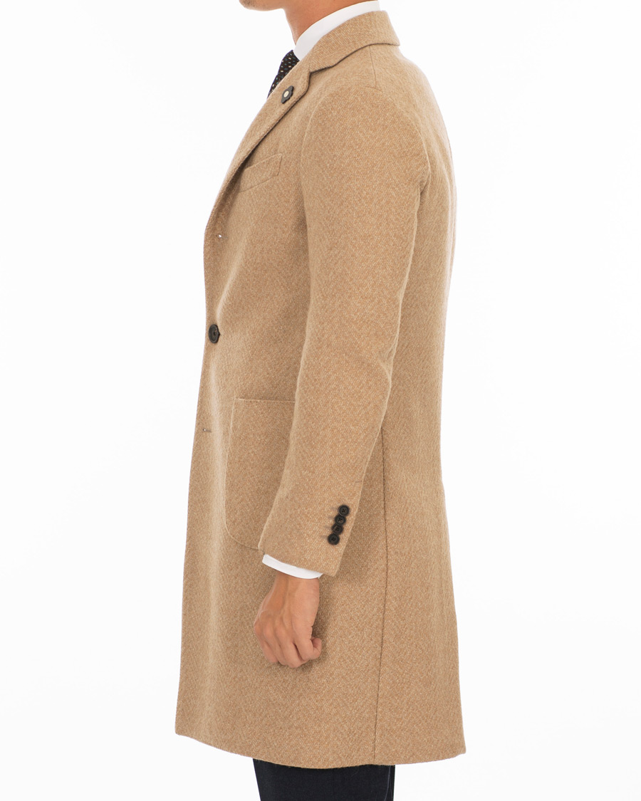 Herren | Jacken | Lardini | Three Roll-Two Patch Pocket Wool Coat Beige