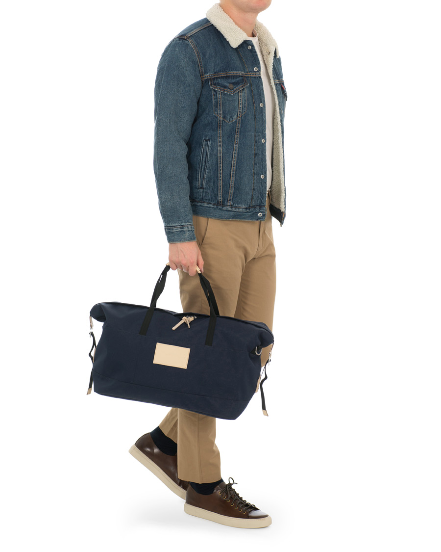 Herren | Sandqvist Milton Cordura Eco Weekendbag Navy/Nature | Sandqvist | Milton Cordura Eco Weekendbag Navy/Nature