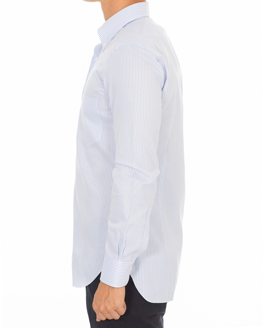 Herren | Hemden | Barba Napoli | Slim Fit Oxford Button Down Shirt Blue Striped
