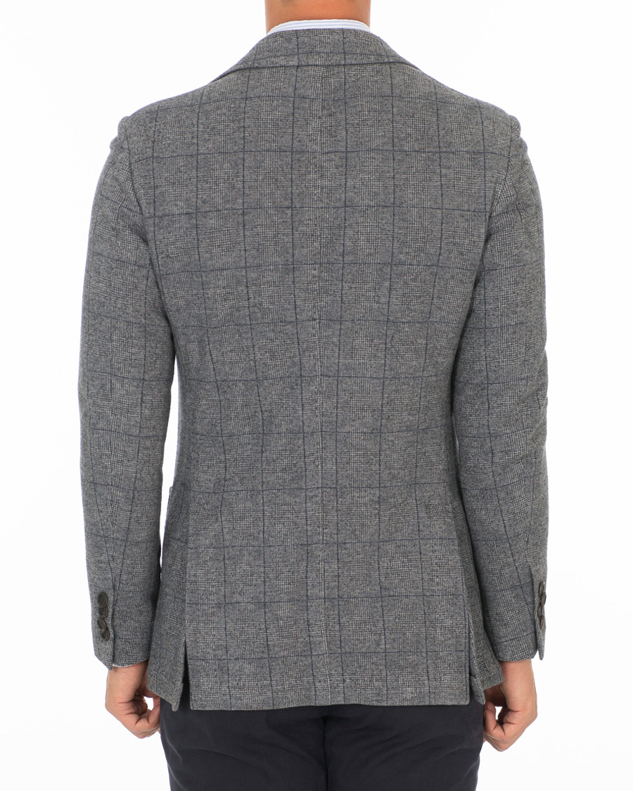 Herren | Sakkos | Canali | Glencheck Jersey Blazer Grey Melange