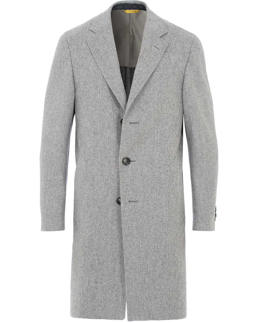 Herren | Jacken | Canali | Kei Double Faced Wool Coat Grey Melange