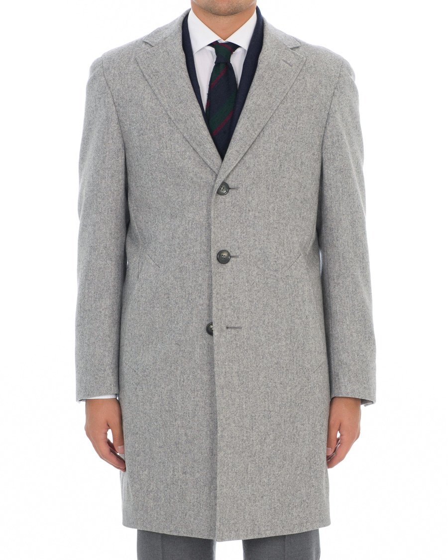 Herren | Jacken | Canali | Kei Double Faced Wool Coat Grey Melange