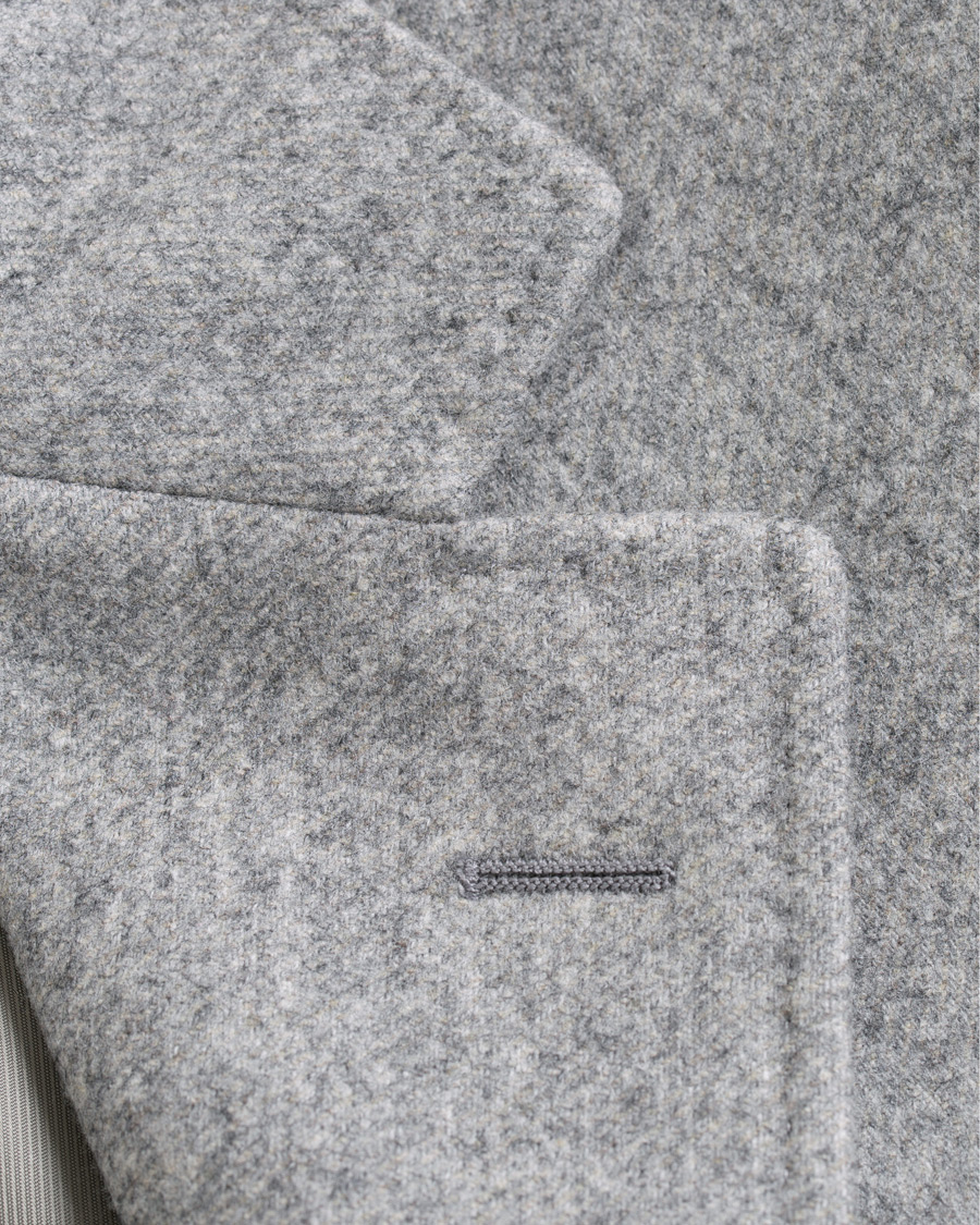 Herren | Jacken | Canali | Kei Double Faced Wool Coat Grey Melange