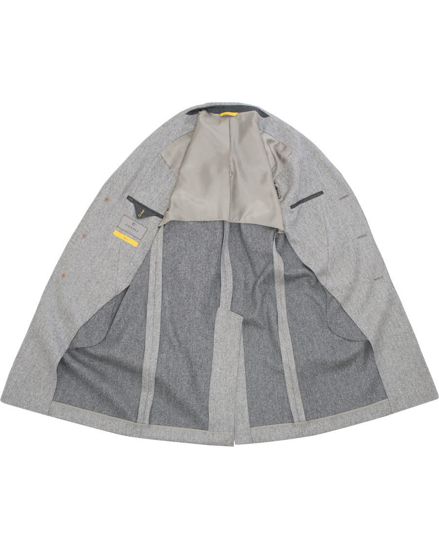 Herren | Jacken | Canali | Kei Double Faced Wool Coat Grey Melange