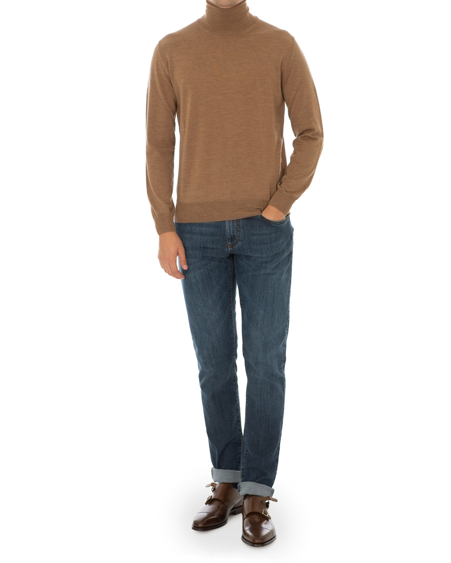 Herren | Pullover | Canali | Merino Wool Turtleneck Camel