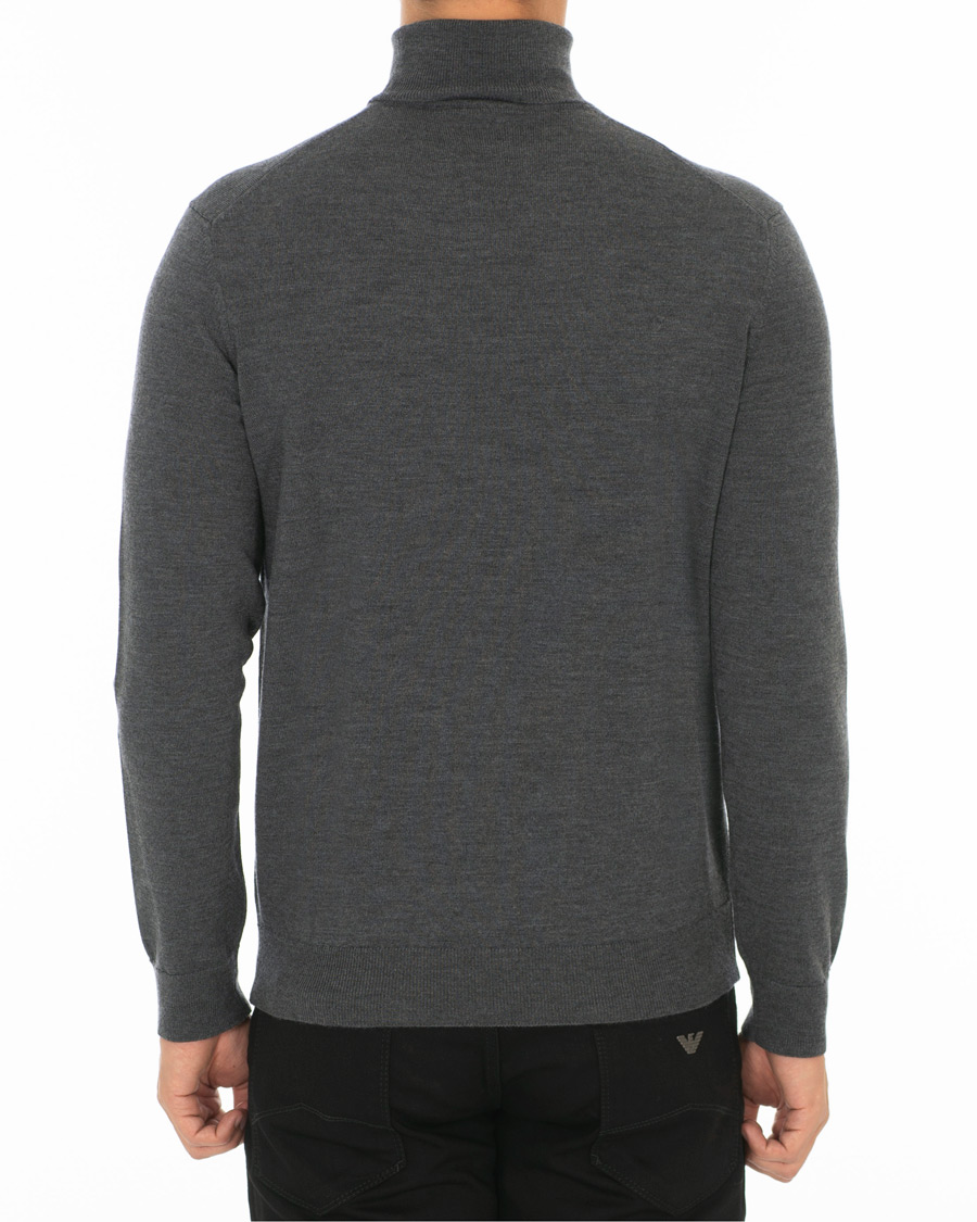 Herren | Pullover | Emporio Armani | Virgin Wool Polo Grey Melange