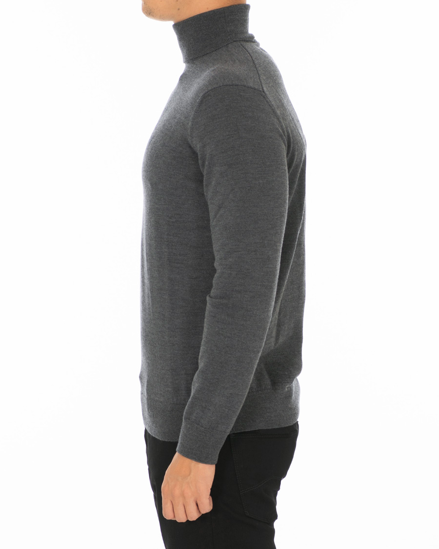 Herren | Pullover | Emporio Armani | Virgin Wool Polo Grey Melange