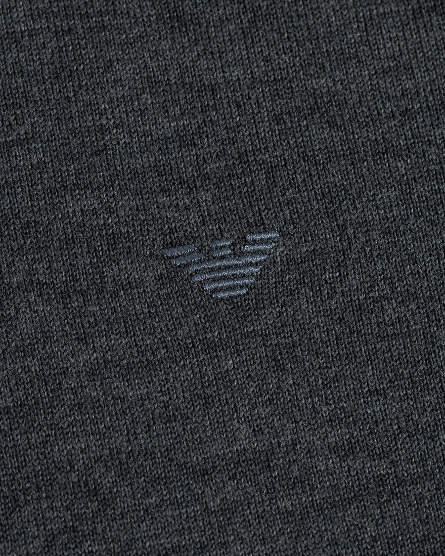 Herren | Pullover | Emporio Armani | Virgin Wool Polo Grey Melange