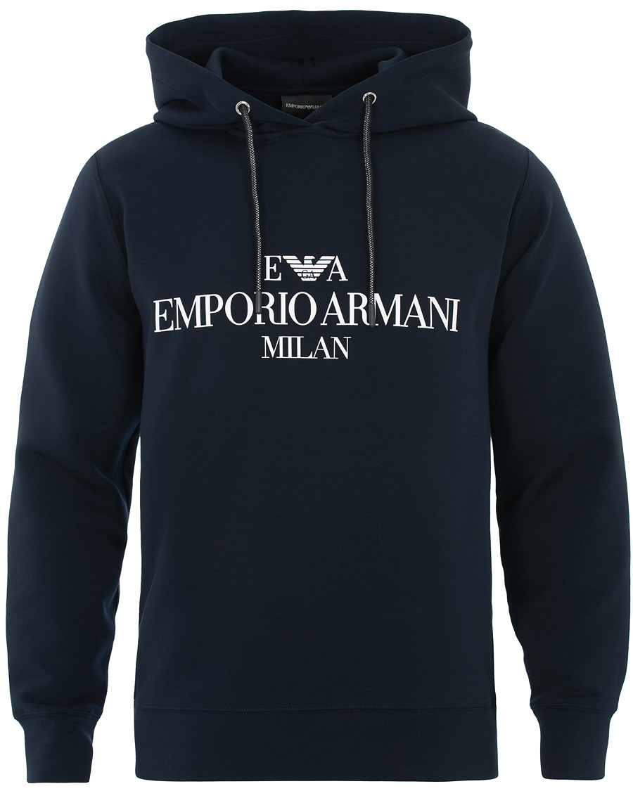 Herren | Pullover | Emporio Armani | Logo Hoodie Navy