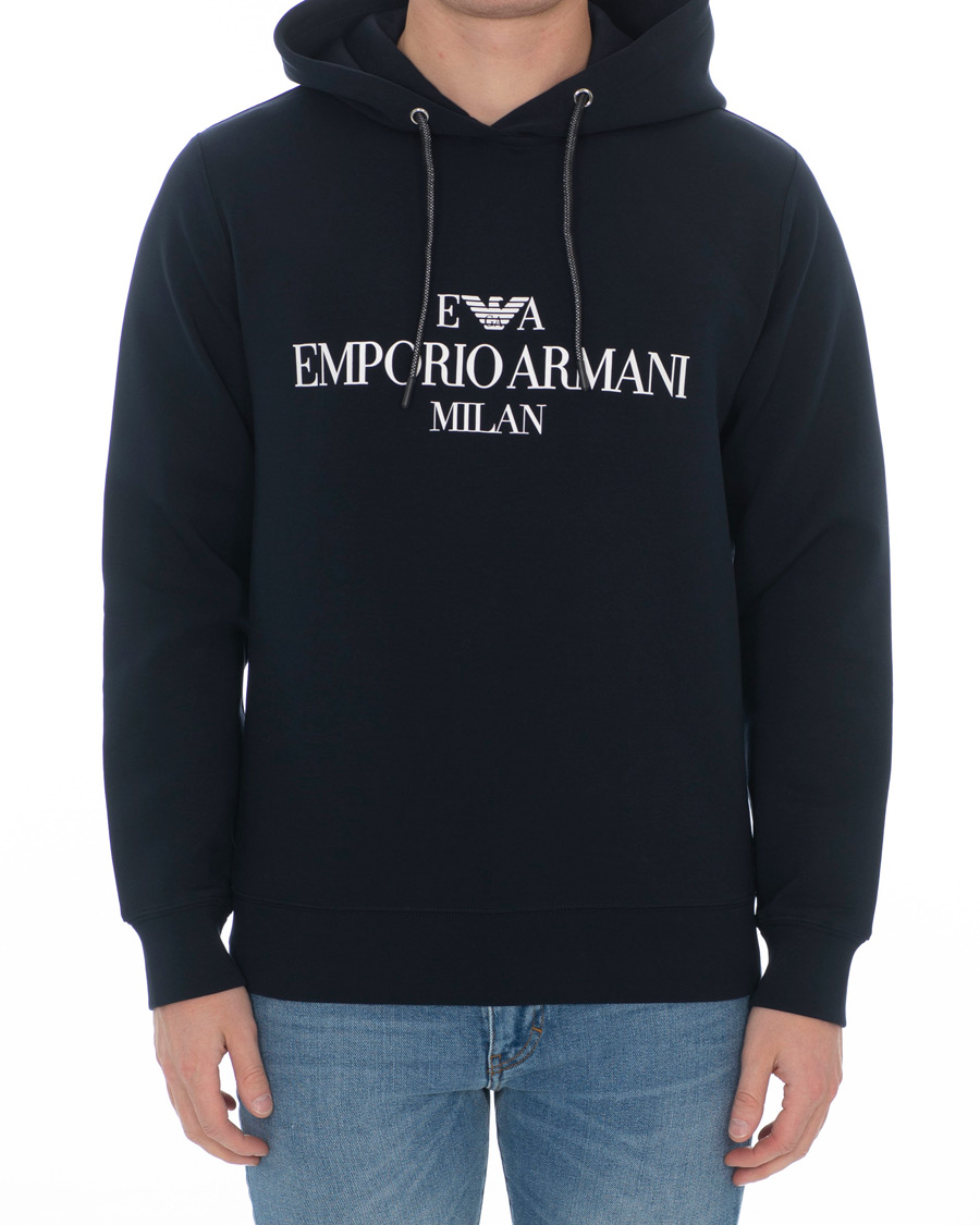 Herren | Pullover | Emporio Armani | Logo Hoodie Navy