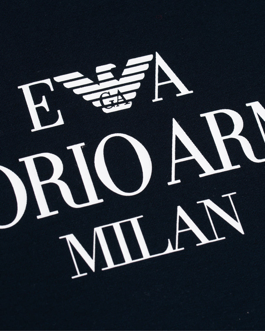 Herren | Pullover | Emporio Armani | Logo Hoodie Navy