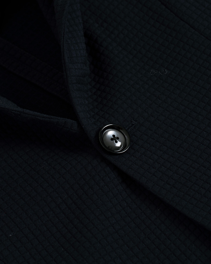 Herren | Sakkos | Emporio Armani | Structured Knitted Blazer Hoodie Navy