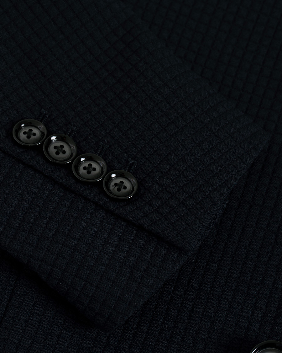 Herren | Sakkos | Emporio Armani | Structured Knitted Blazer Hoodie Navy