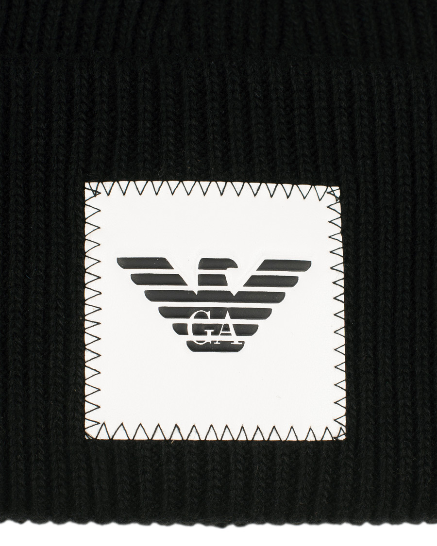 Herren | Emporio Armani Logo Beanie Black | Emporio Armani | Logo Beanie Black