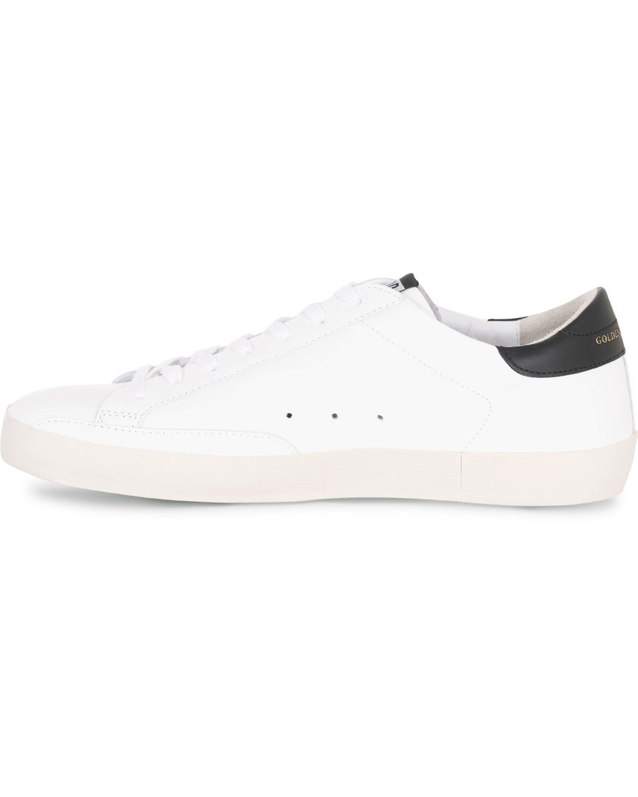 Herren | Golden Goose Deluxe Brand Black/Gold Lettering Superstar Sneaker White Calf | Golden Goose | Deluxe Brand Black/Gold Lettering Superstar Sneaker White Calf
