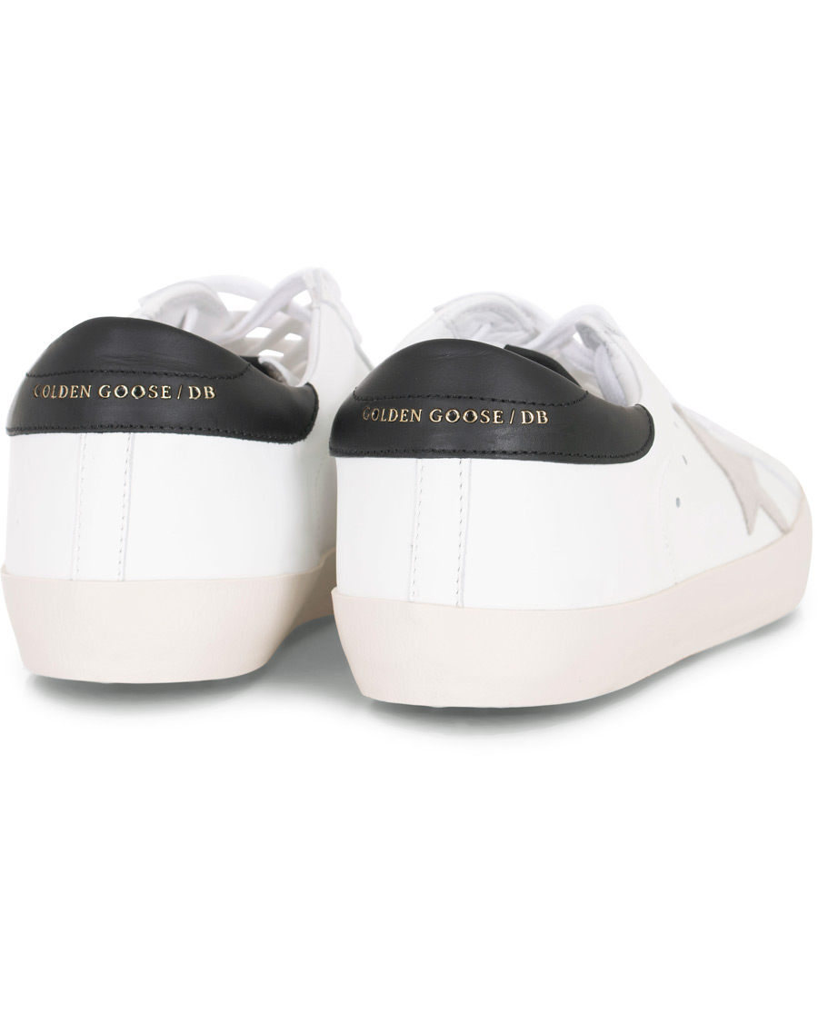 Herren | Golden Goose Deluxe Brand Black/Gold Lettering Superstar Sneaker White Calf | Golden Goose | Deluxe Brand Black/Gold Lettering Superstar Sneaker White Calf