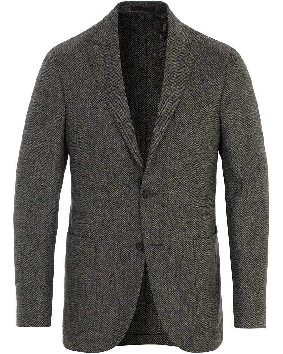Herren | Sakkos | The Gigi | Herringbone Tweed Blazer Grey
