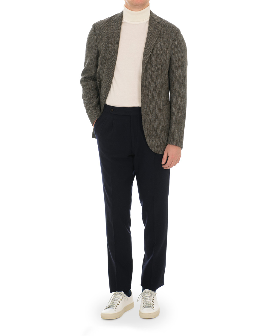 Herren | Sakkos | The Gigi | Herringbone Tweed Blazer Grey