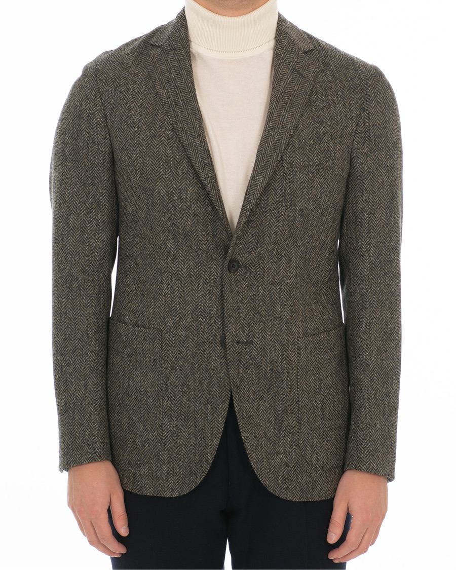 Herren | Sakkos | The Gigi | Herringbone Tweed Blazer Grey