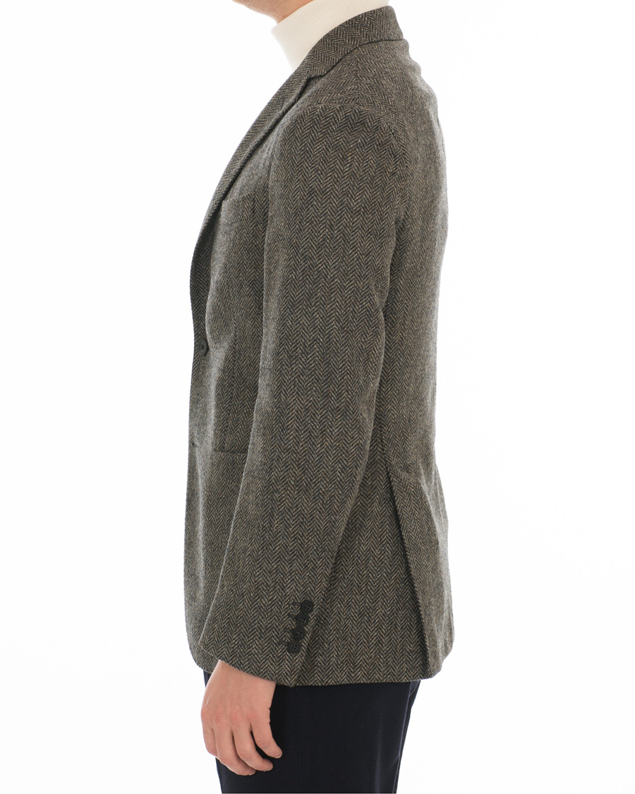 Herren | Sakkos | The Gigi | Herringbone Tweed Blazer Grey