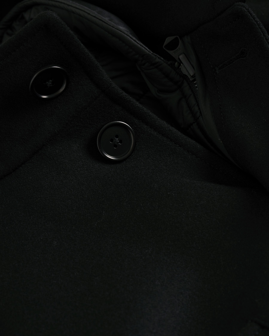 Herren | Jacken | J.Lindeberg | Kali Compact Melton Stand Up Collar Coat Black