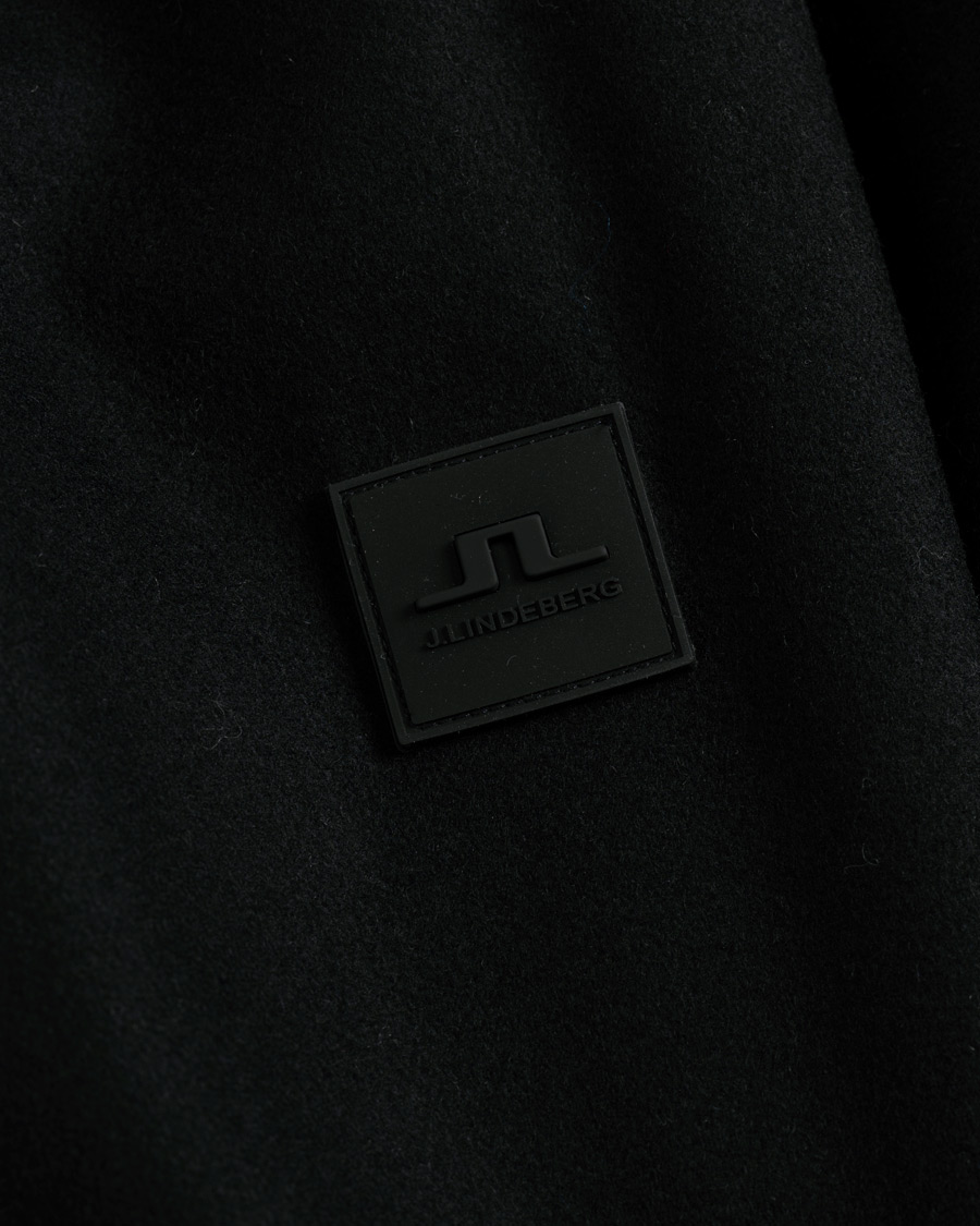 Herren | Jacken | J.Lindeberg | Kali Compact Melton Stand Up Collar Coat Black