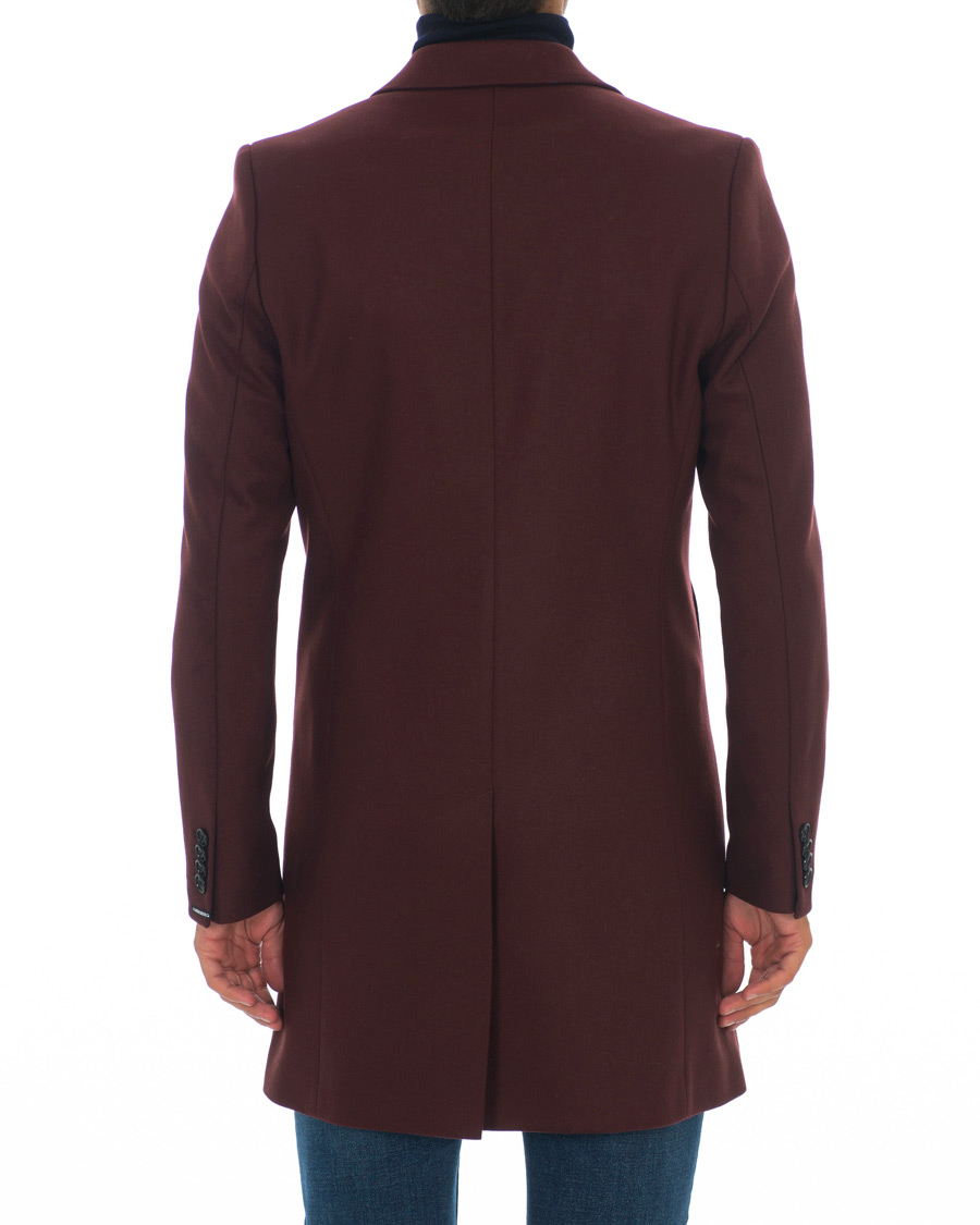 Herren | Jacken | J.Lindeberg | Wolger Compact Melton Coat Wine Red